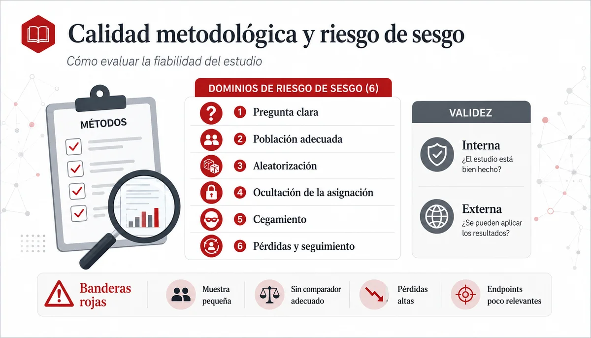 Lista de verificación de calidad metodológica y riesgo de sesgo