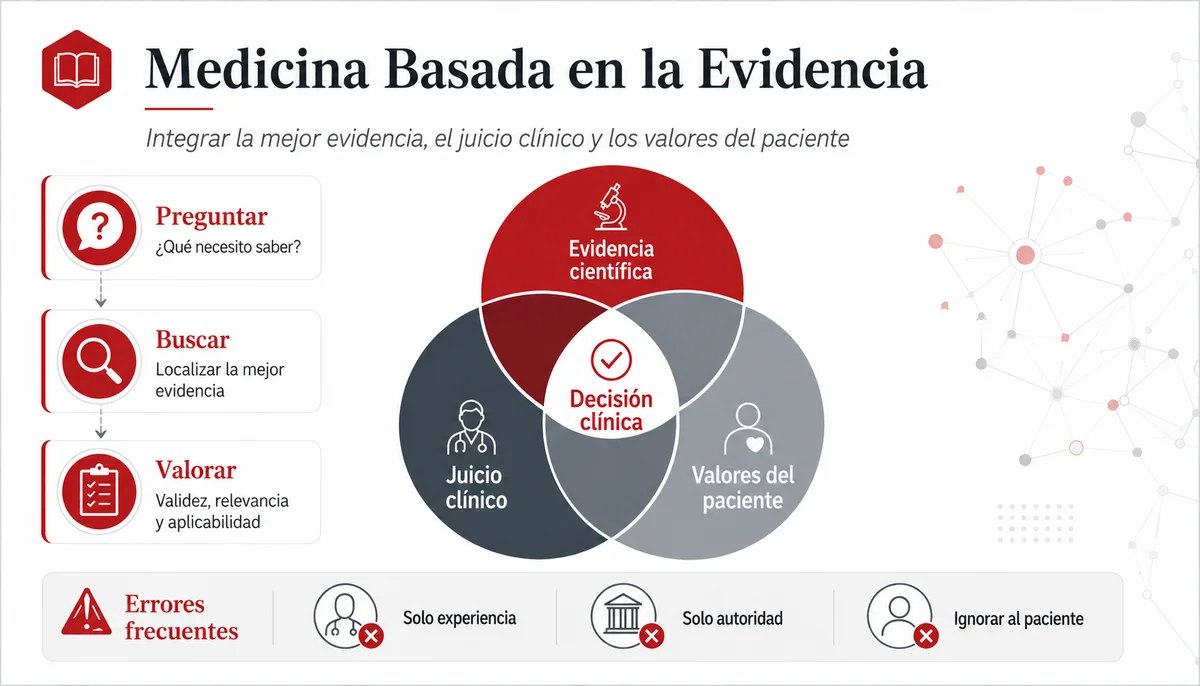 Diagrama de Venn sobre la Medicina Basada en la Evidencia